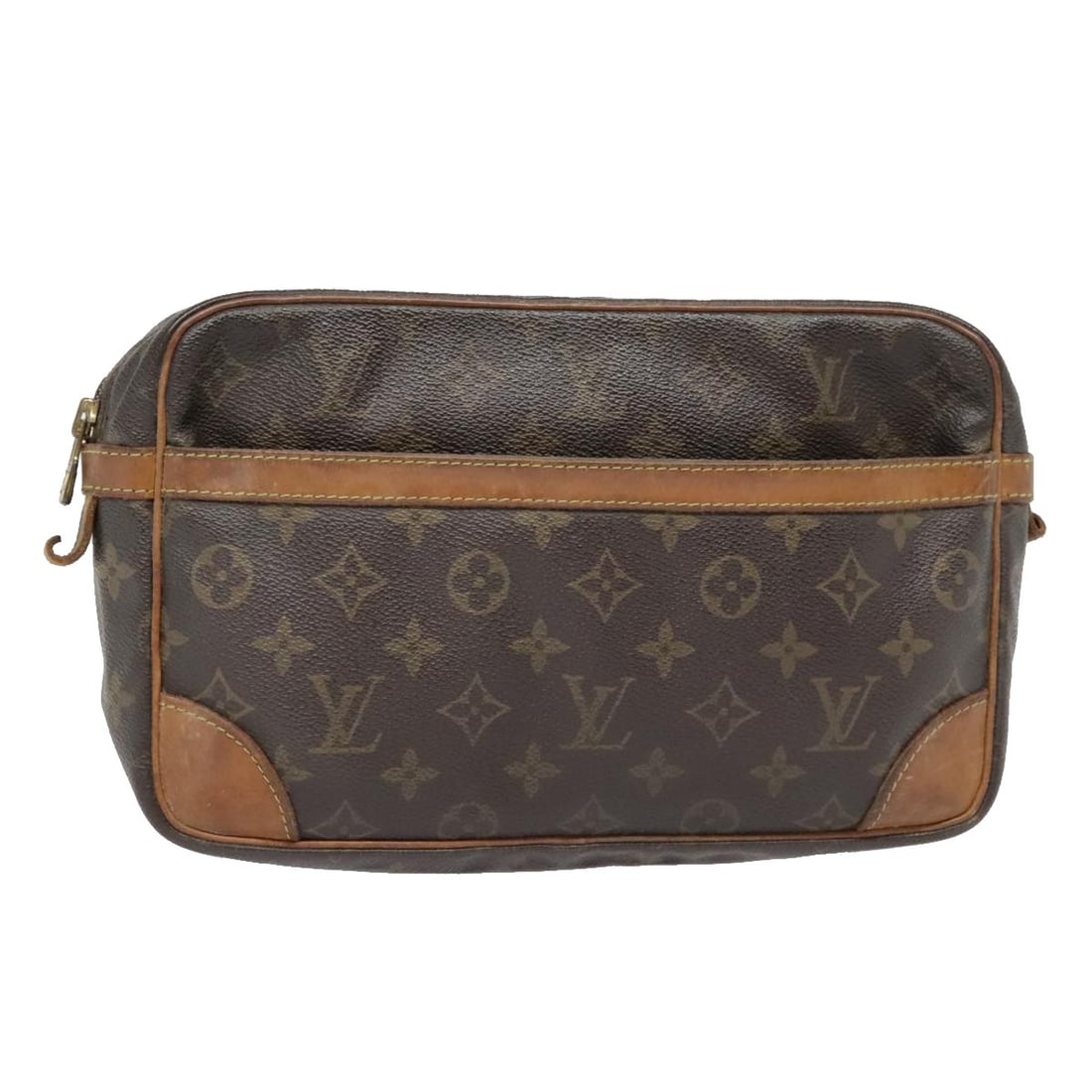Louis Vuitton Compiegne 28 Monogram Canvas Clutch Bag M51845 France: Louis Vuitton Compiegne 28 Monogram Canvas Clutch Bag M51845 France This Louis Vuitton Compiegne 28 clutch bag features the iconic Monogram canvas exterior. Designed for women, it offers a classic and