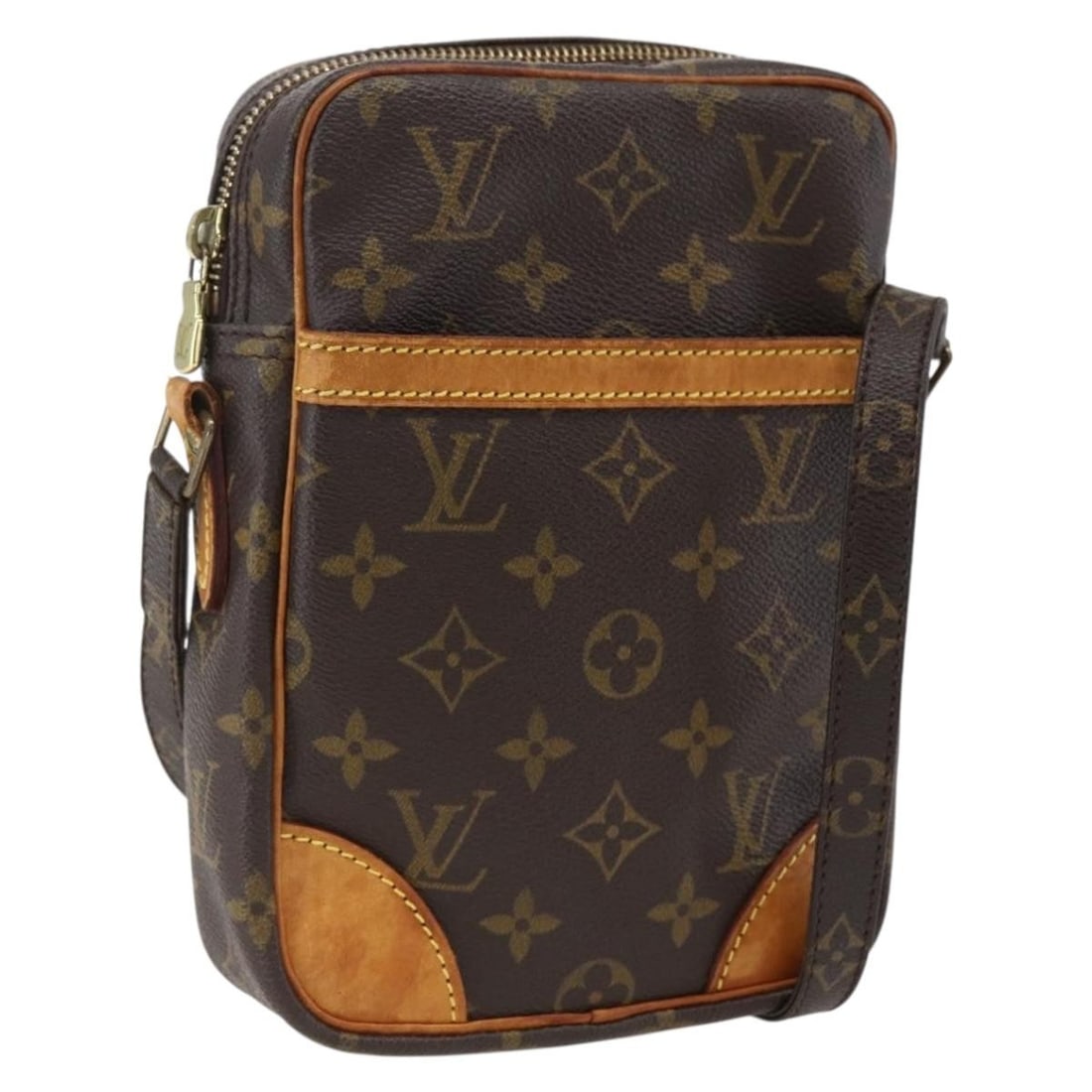 Louis Vuitton Danube Monogram Canvas Shoulder Bag M45266 France: Louis Vuitton Danube Monogram Canvas Shoulder Bag M45266 France This Louis Vuitton Monogram Danube shoulder bag features the iconic monogram canvas exterior and is crafted in France. The bag offers a