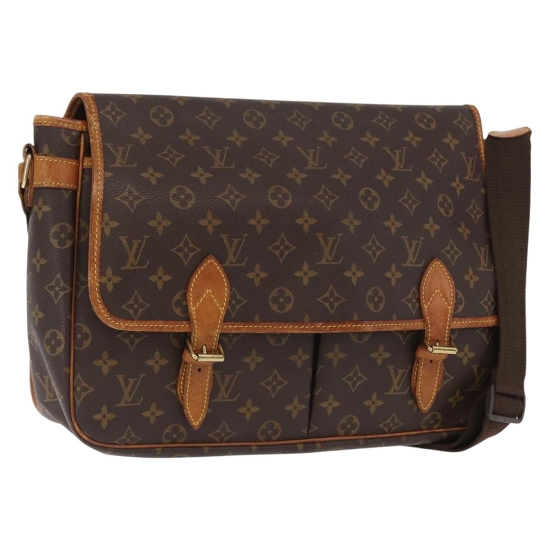 Monogram Canvas Gibeciere GM Shoulder Bag by Louis Vuitton M42246: Monogram Canvas Gibeciere GM Shoulder Bag by Louis Vuitton M42246 This Louis Vuitton Monogram Gibeciere GM Shoulder Bag features the iconic monogram canvas and is designed in a classic shoulder bag st