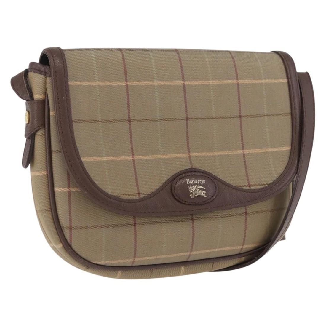 Burberrys Brown Canvas Nova Check Women's Shoulder Bag Gold Accents: Burberrys Brown Canvas Nova Check Women's Shoulder Bag Gold Accents This Burberrys Nova Check shoulder bag features the signature canvas exterior in brown and gold tones. Designed for women, it offers