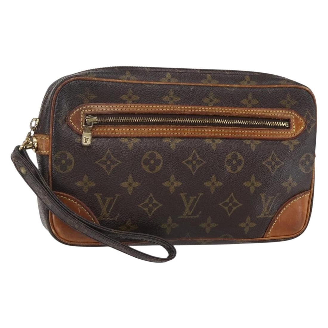 LOUIS VUITTON Monogram Marly Dragonne GM Clutch Bag M51825 Authentic: LOUIS VUITTON Monogram Marly Dragonne GM Clutch Bag M51825 Authentic This Louis Vuitton Monogram Marly Dragonne GM Clutch Bag is a stylish accessory that exemplifies luxury and practicality. Crafted i