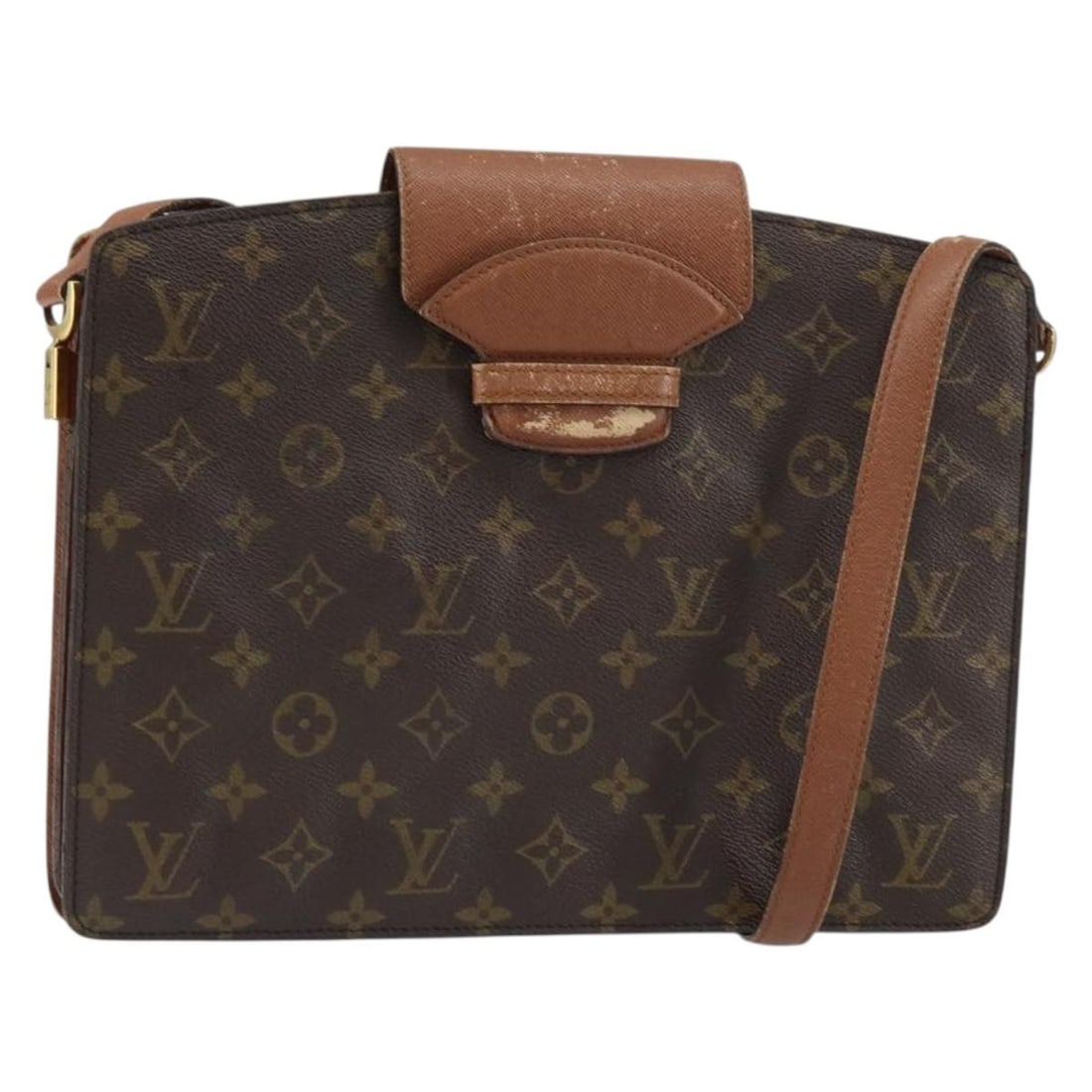 Louis Vuitton Kurcell Monogram Canvas Shoulder Bag M51375 France: Louis Vuitton Kurcell Monogram Canvas Shoulder Bag M51375 France This is a Louis Vuitton Monogram Kurcell shoulder bag, model M51375, crafted from signature monogram canvas. The bag features a rectang