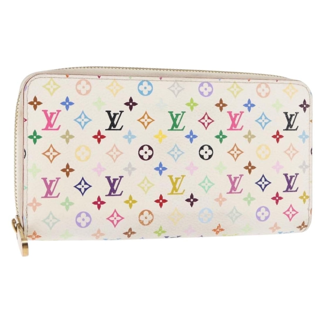 LOUIS VUITTON Monogram Multicolor Zippy Wallet White M60241 Auth Spain (1 of 18)