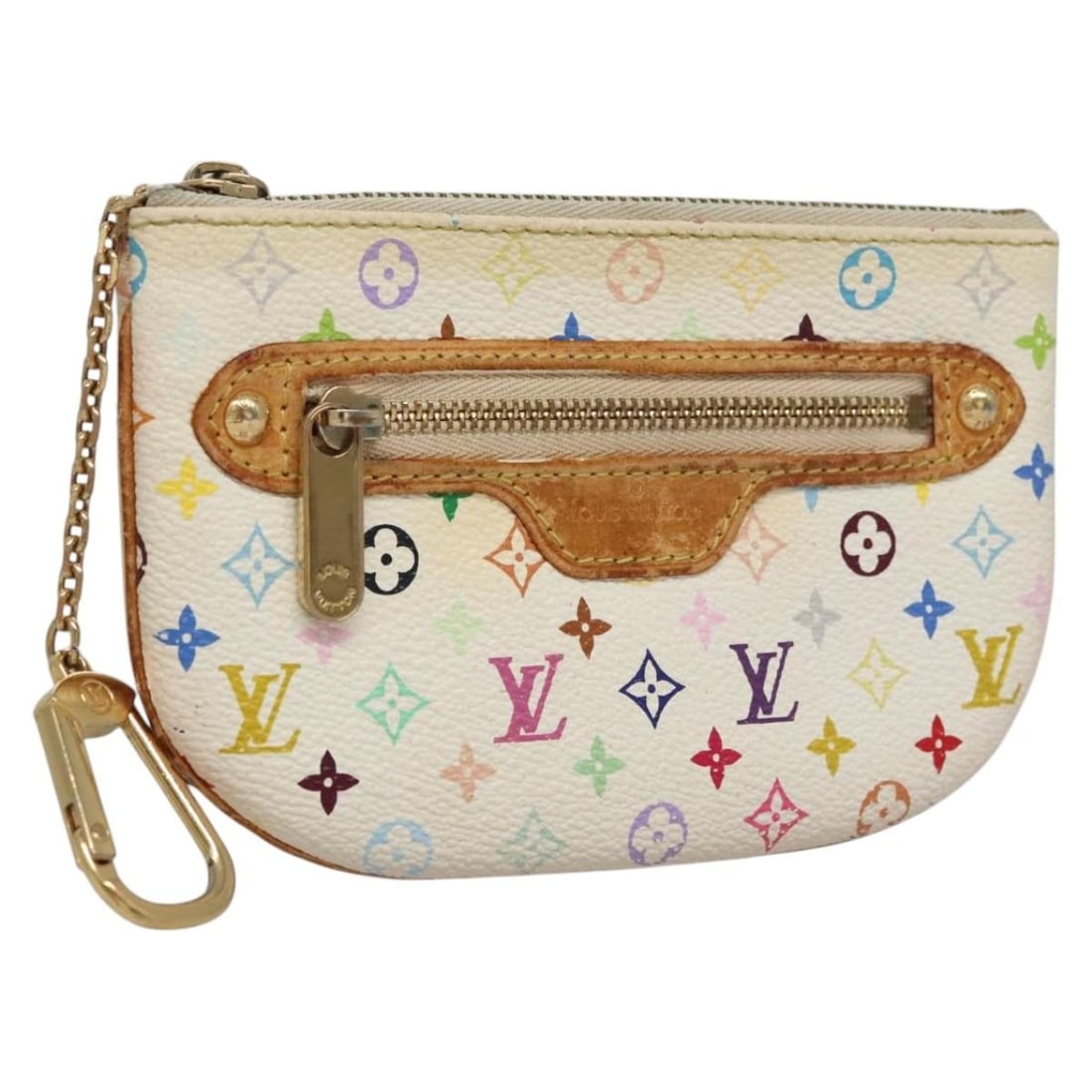 Louis Vuitton Multicolor Monogram Canvas Pochette MM White M60028 Pouch (1 of 18)