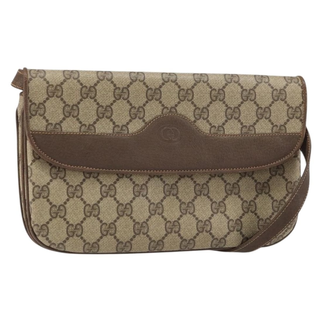 GUCCI GG Supreme Beige Gold PVC Shoulder Bag 004 256 0024 Auth: GUCCI GG Supreme Beige Gold PVC Shoulder Bag 004 256 0024 Auth This GUCCI GG Supreme Shoulder Bag is a stylish accessory that showcases the brand's iconic design. Crafted from durable PVC leather in a