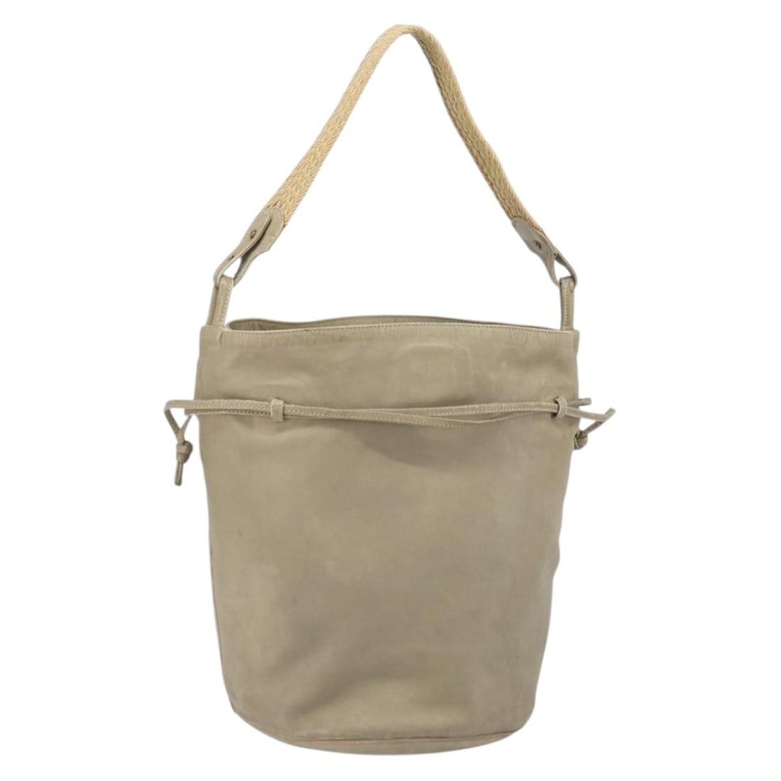 Bottega Veneta Beige Leather Shoulder Bag Made in Italy: Bottega Veneta Beige Leather Shoulder Bag Made in Italy This Bottega Veneta shoulder bag features a beige leather exterior and is crafted in Italy. The bag is heavily used and shows signs of wear, inc