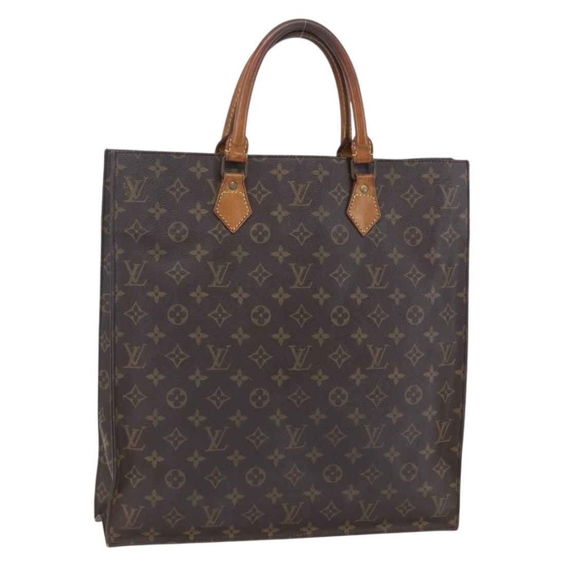 Monogram Canvas Sac Plat Handbag by Louis Vuitton M51140 France: Monogram Canvas Sac Plat Handbag by Louis Vuitton M51140 France This is a Louis Vuitton Sac Plat hand bag crafted from Monogram canvas with signature monogram pattern. The bag features a spacious inte