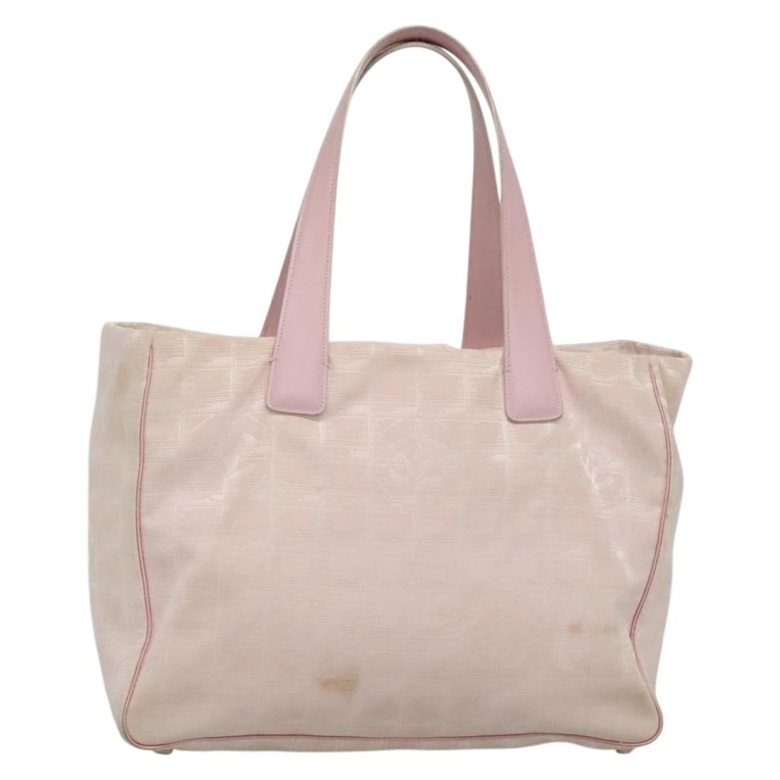 CHANEL New Travel Line Pink Gold Nylon Tote Bag Authentic (1 of 18)