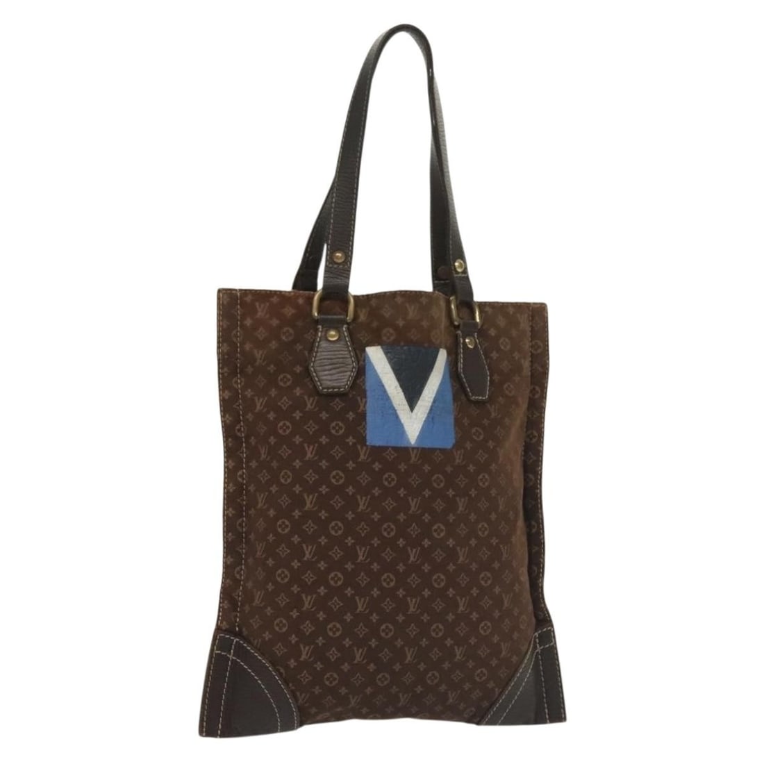 LOUIS VUITTON Monogram Mini Lin Tangier Tote Bag M40023 Brown Canvas (1 of 18)