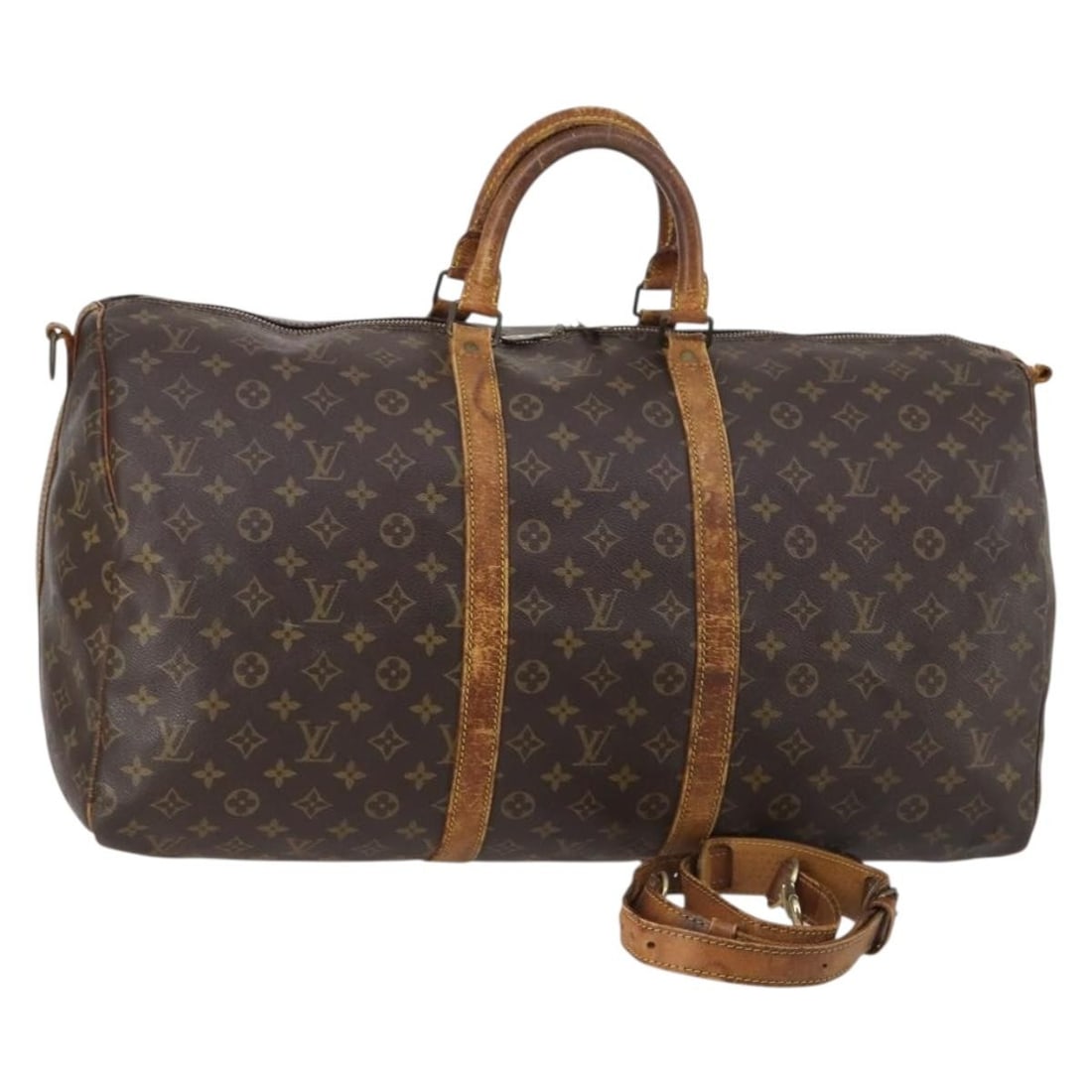 LOUIS VUITTON Monogram Keepall Bandouliere 55 Boston Bag M41414 France: LOUIS VUITTON Monogram Keepall Bandouliere 55 Boston Bag M41414 France The LOUIS VUITTON Monogram Keepall Bandouliere 55 is a distinguished Boston bag crafted from premium Monogram Canvas. This stylis