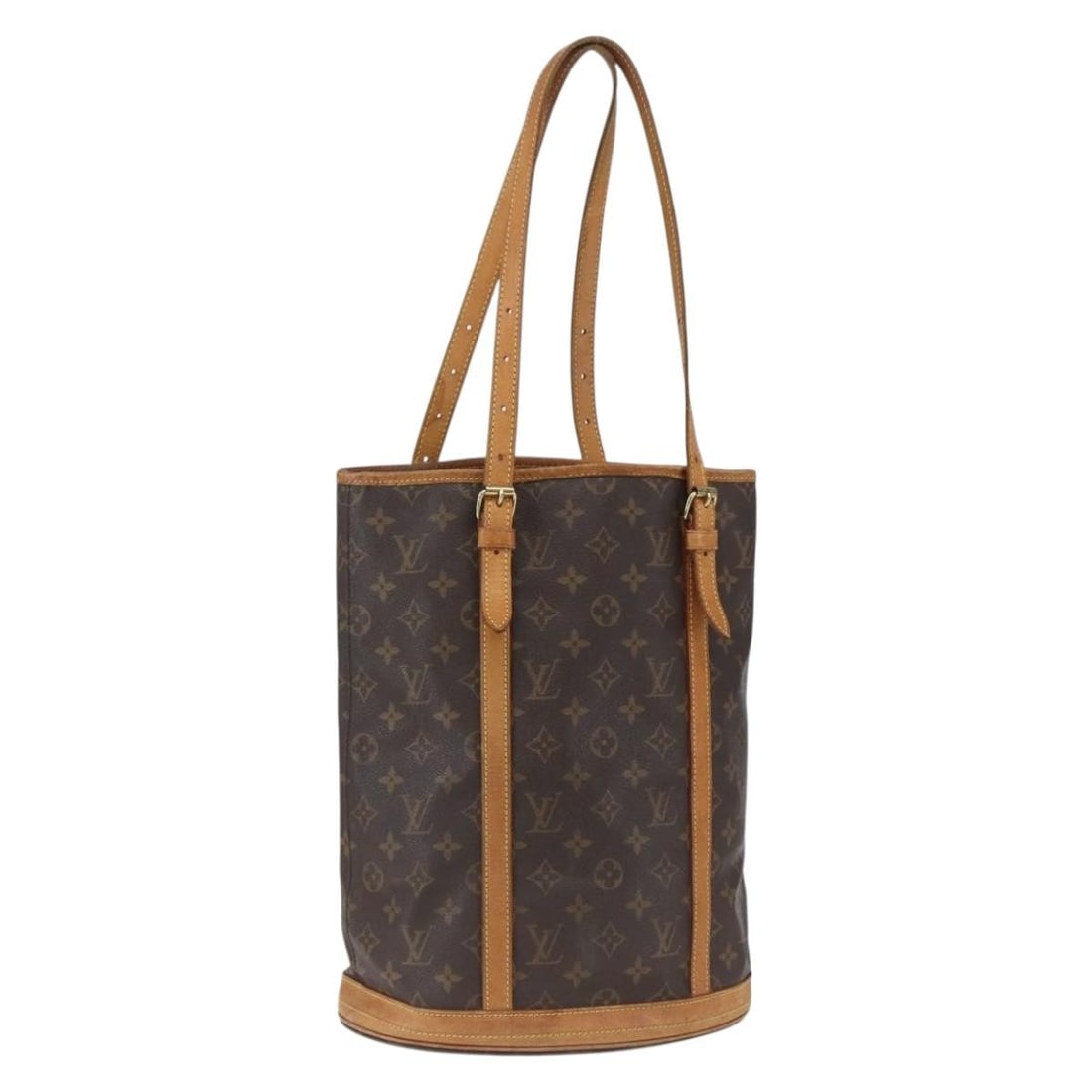 Monogram Canvas Bucket GM Shoulder Bag by Louis Vuitton M42236: Monogram Canvas Bucket GM Shoulder Bag by Louis Vuitton M42236 This Louis Vuitton Monogram Bucket GM Shoulder Bag features the signature Monogram Canvas in a classic bucket silhouette. Made in France,