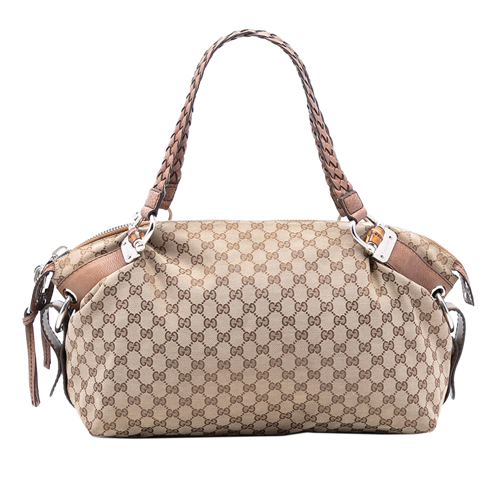 Gucci GG Canvas Tote with Bamboo Accents and Leather Trim (1 of 7)