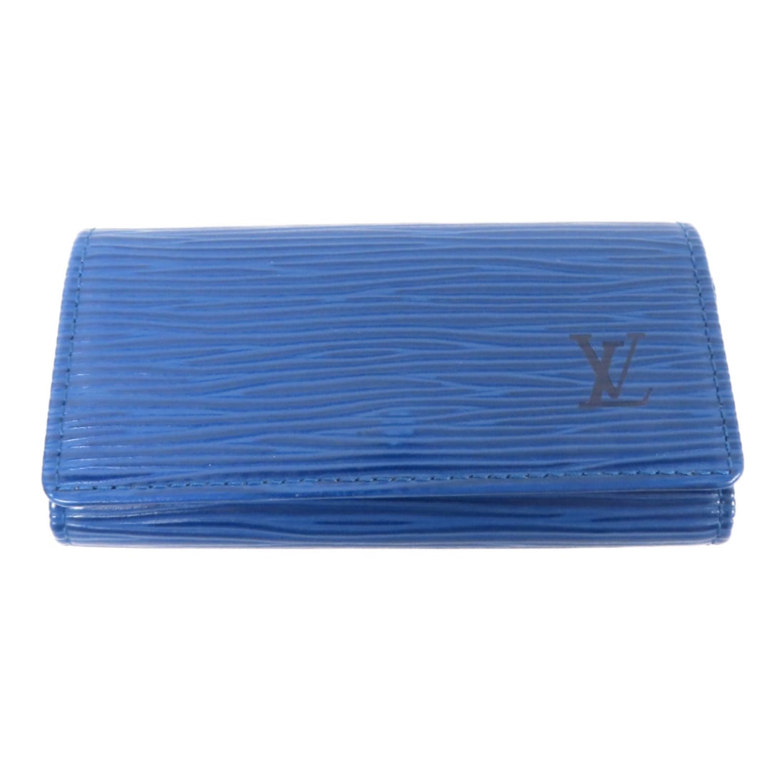 Louis Vuitton Epi Blue Key Holder M6382G GHW Calfskin France: Louis Vuitton Epi Blue Key Holder M6382G GHW Calfskin France This elegant Louis Vuitton key holder combines functionality and style, crafted from premium calfskin leather in a rich blue color. The com
