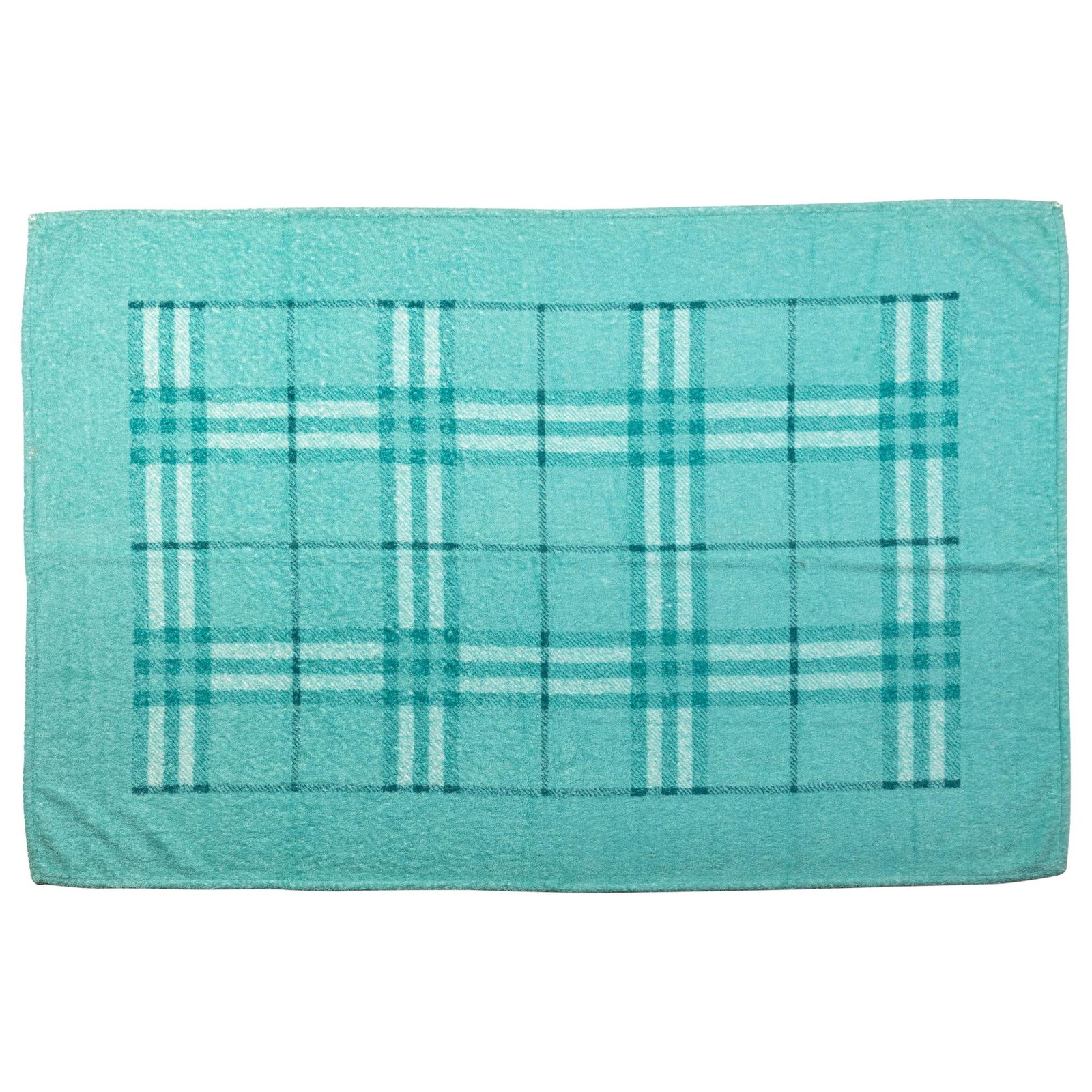 Burberry Turquoise Checkered 100% Cotton Beach Towel 36 x 55: Burberry Turquoise Checkered 100% Cotton Beach Towel 36 x 55 Elevate your beach experience with this luxurious Burberry beach towel, crafted from 100% cotton for ultimate comfort and absorbency. This