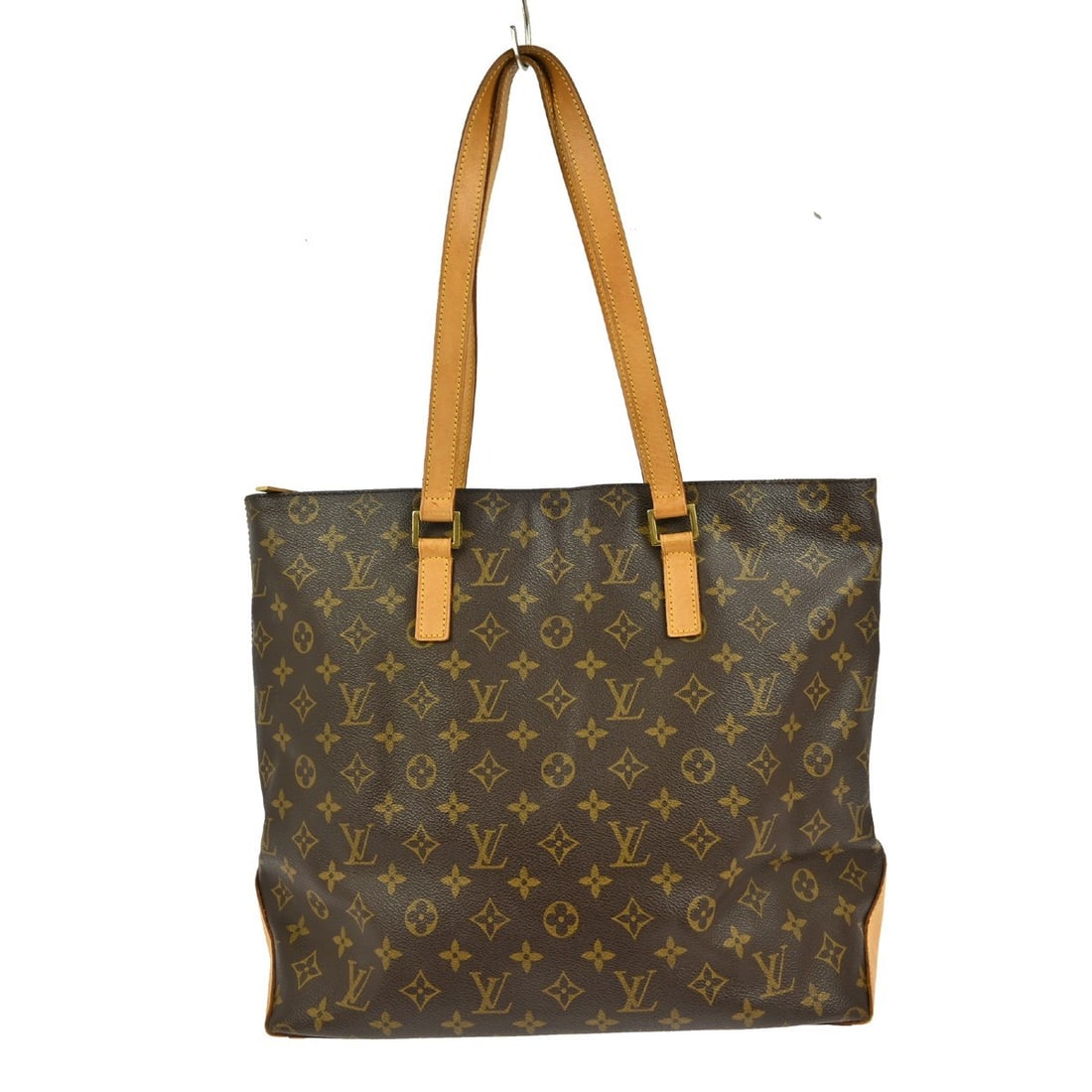 Louis Vuitton Cabas Mezzo Brown Canvas Tote Bag 35cm by 32.5cm by 16cm: Louis Vuitton Cabas Mezzo Brown Canvas Tote Bag 35cm by 32.5cm by 16cm Louis Vuitton Cabas Mezzo tote bag crafted in monogram canvas designed for women. The bag features a brown color with visible sig