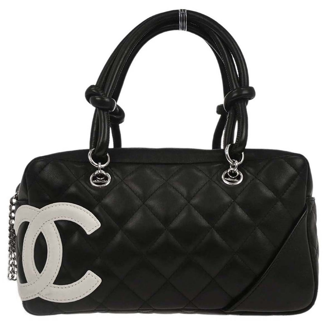 Chanel Cambon Ligne Small Black Quilted Calfskin Top Handle Bag (1 of 10)