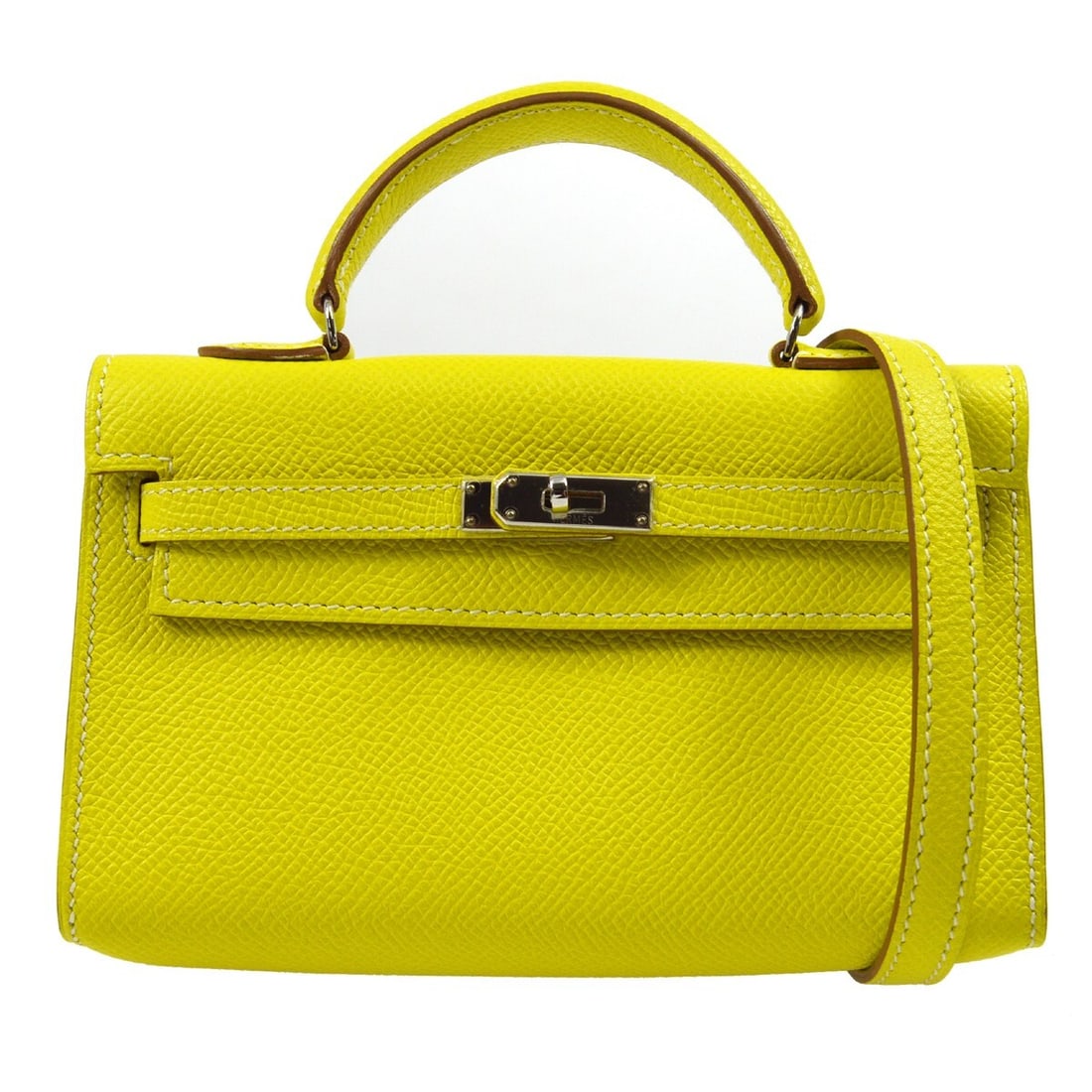 Hermes Tiny Kelly Lime Epsom Mini Handbag 2way (1 of 7)