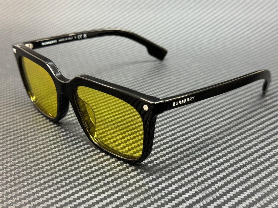 Burberry BE4337F 300185 Black Yellow Men's Sunglasses with Authenticity Certificate: Burberry BE4337F 300185 Black Yellow Men's Sunglasses with Authenticity Certificate Experience the perfect blend of style and functionality with these Burberry BE4337F 300185 sunglasses. Featuring a s