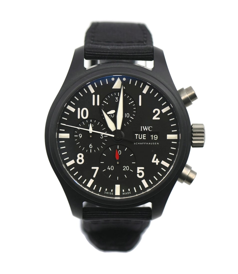 Men's IWC Top Gun Pilot Chronograph 44mm Ceramic Automatic Watch IW389101 (1 of 6)