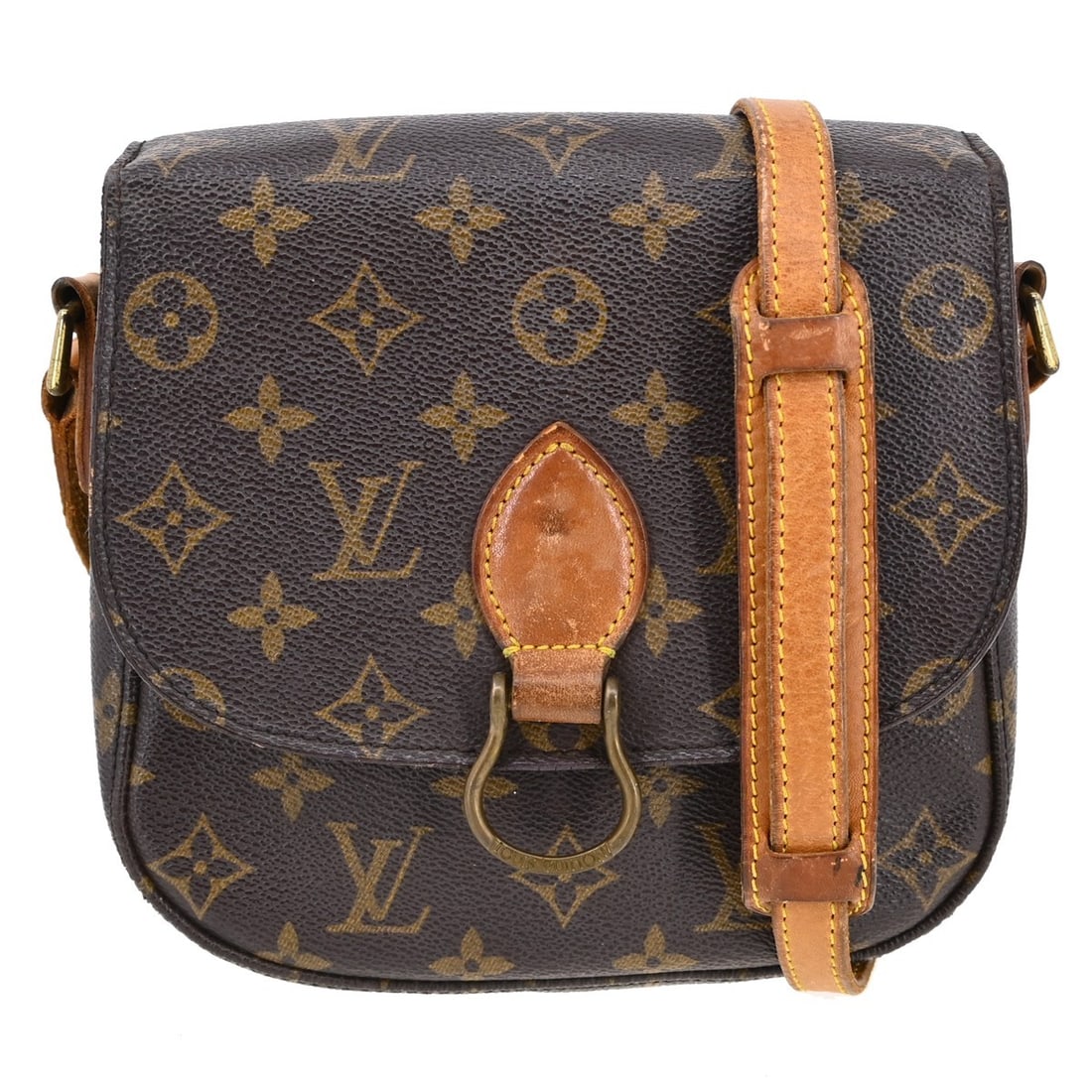 Louis Vuitton Saint Cloud MM Monogram Canvas Crossbody Shoulder Bag: Louis Vuitton Saint Cloud MM Monogram Canvas Crossbody Shoulder Bag This is a vintage Louis Vuitton Saint Cloud MM shoulder bag crafted in monogram canvas leather. The bag features a brown exterior wi
