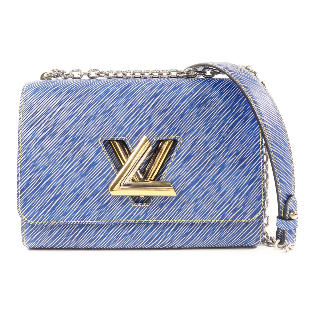 LOUIS VUITTON Twist MM Epi Shoulder Bag Blue M50271 (1 of 13)