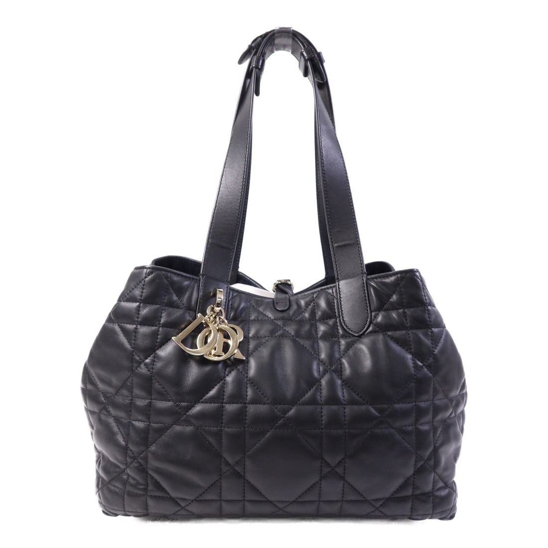 Dior Toujours Medium Black Calfskin Shoulder Bag with Gold Hardware (1 of 15)