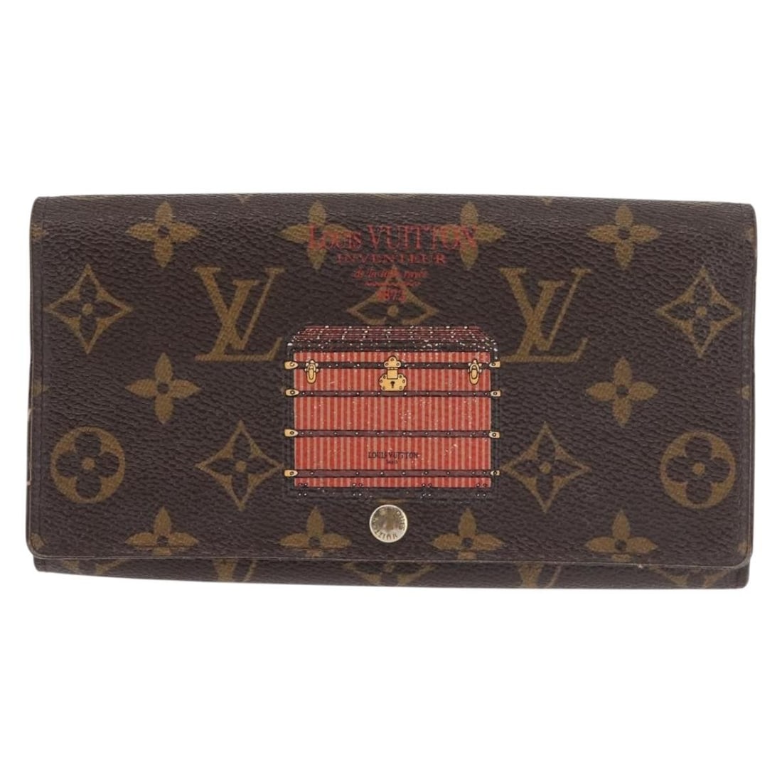 Vintage Monogram Canvas Sarah Wallet by Louis Vuitton: Vintage Monogram Canvas Sarah Wallet by Louis Vuitton This Louis Vuitton Vintage Sarah Wallet is crafted from monogram canvas in brown and designed for women. It features a button clasp closure and mu