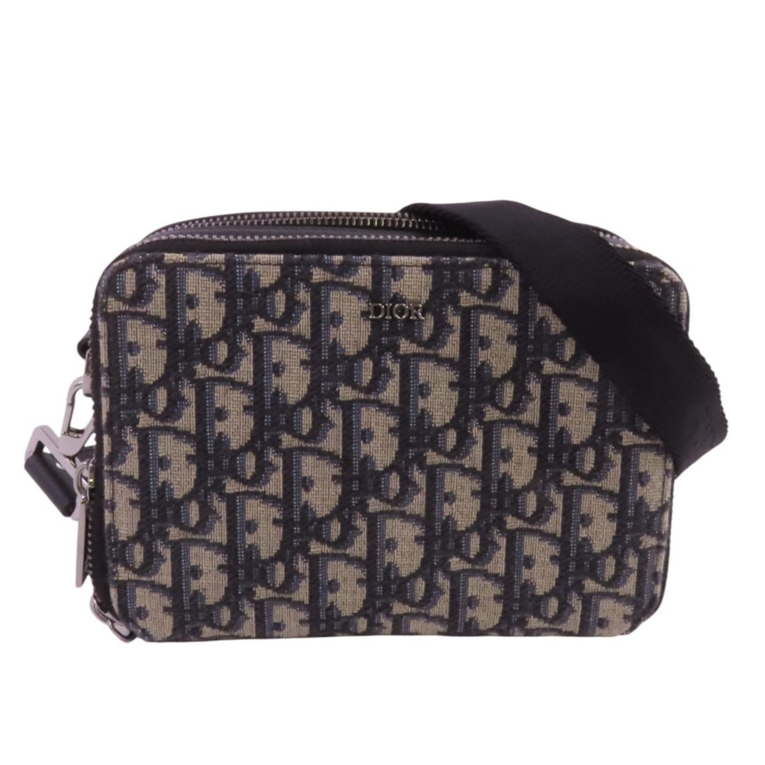 Dior Christian Dior Zipped Shoulder Pouch 20BBC119YSE Blue Canvas (1 of 15)