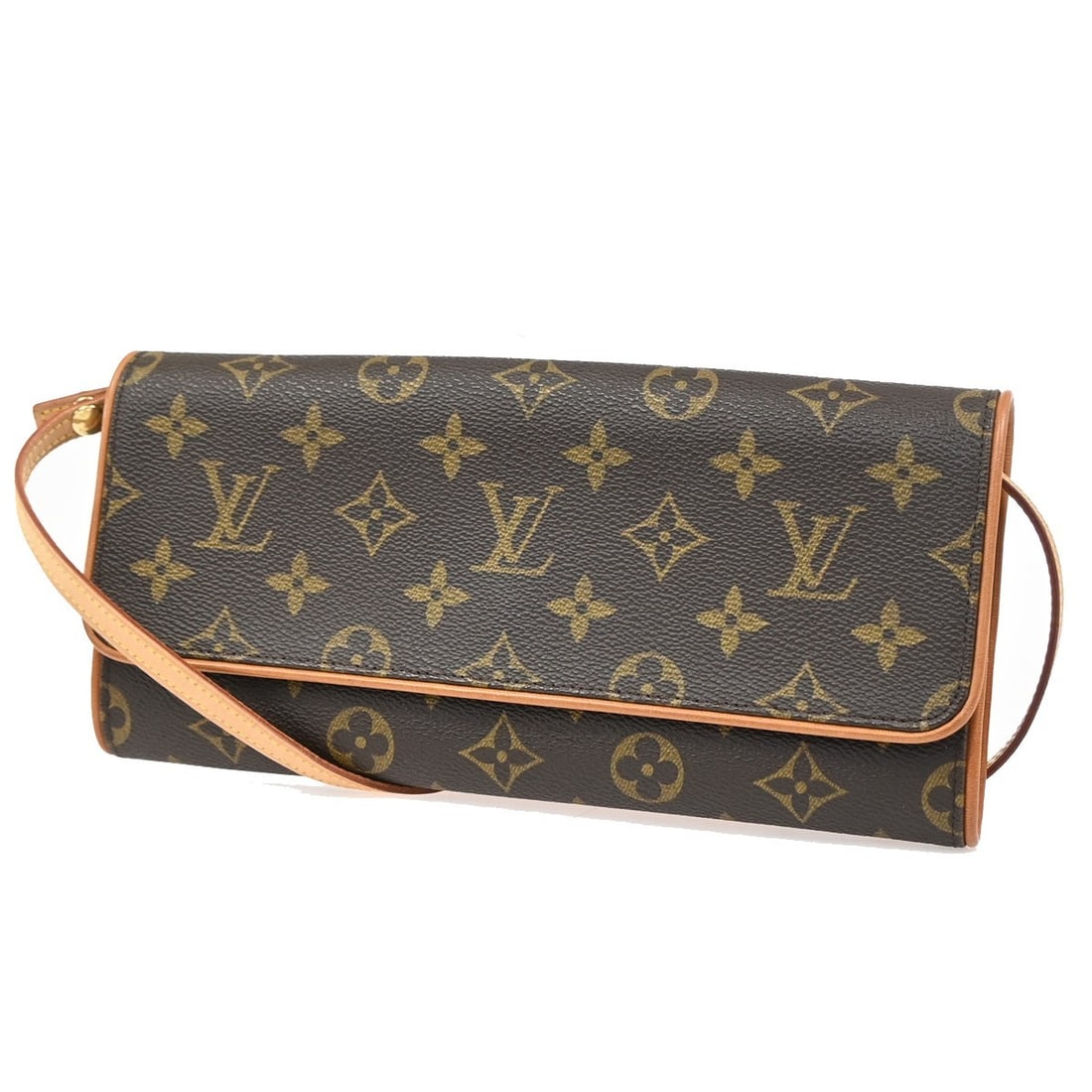 Monogram Canvas Twin Shoulder Bag by Louis Vuitton: Monogram Canvas Twin Shoulder Bag by Louis Vuitton This Louis Vuitton Twin Handbag features the iconic Monogram Canvas in brown. Designed for women, it offers a compact and stylish option for everyday