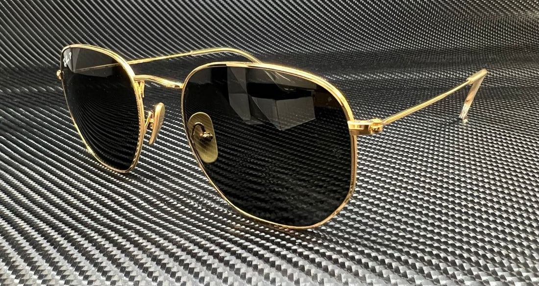 Ray-Ban RB8148 921658 Gold Titanium Green Polarized Sunglasses (1 of 4)