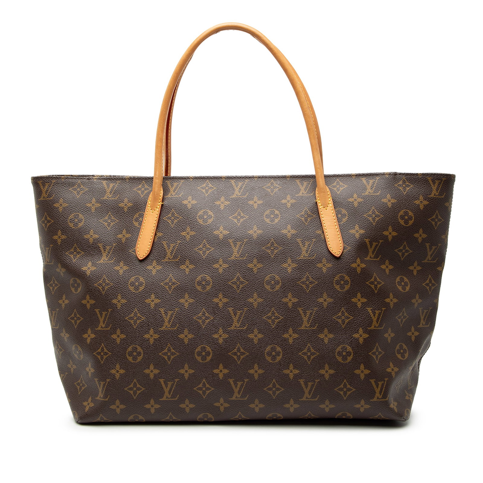 Louis Vuitton Raspail MM Tote in Monogram Canvas with Leather Handles: Louis Vuitton Raspail MM Tote in Monogram Canvas with Leather Handles The Louis Vuitton Monogram Raspail MM features a monogram canvas exterior with rolled vachetta leather handles. It is designed wit
