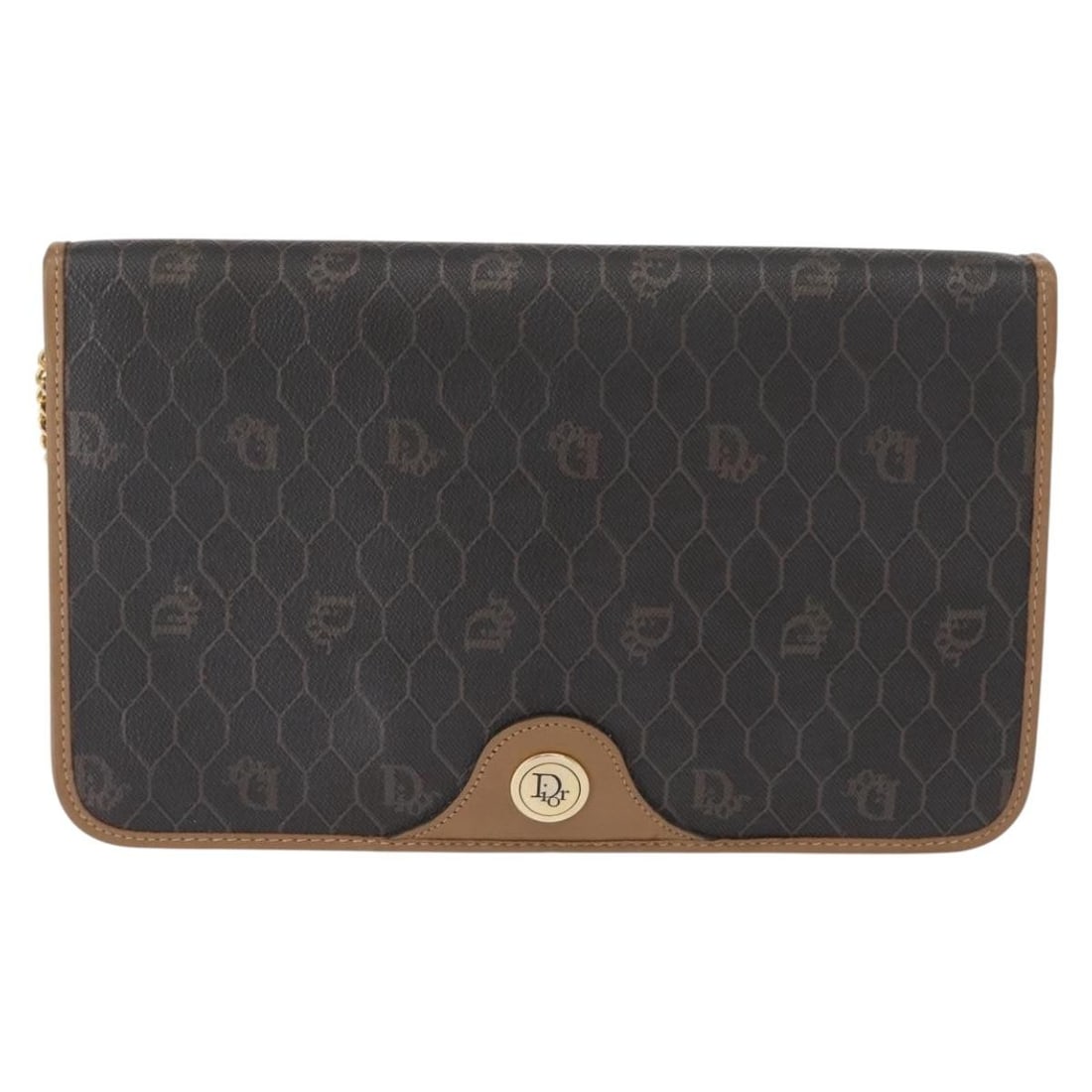 Christian Dior Honeycomb Canvas Shoulder Bag Black 25cm: Christian Dior Honeycomb Canvas Shoulder Bag Black 25cm This vintage Christian Dior shoulder bag features a honeycomb chain design and is crafted from black canvas. It is designed for women and origin