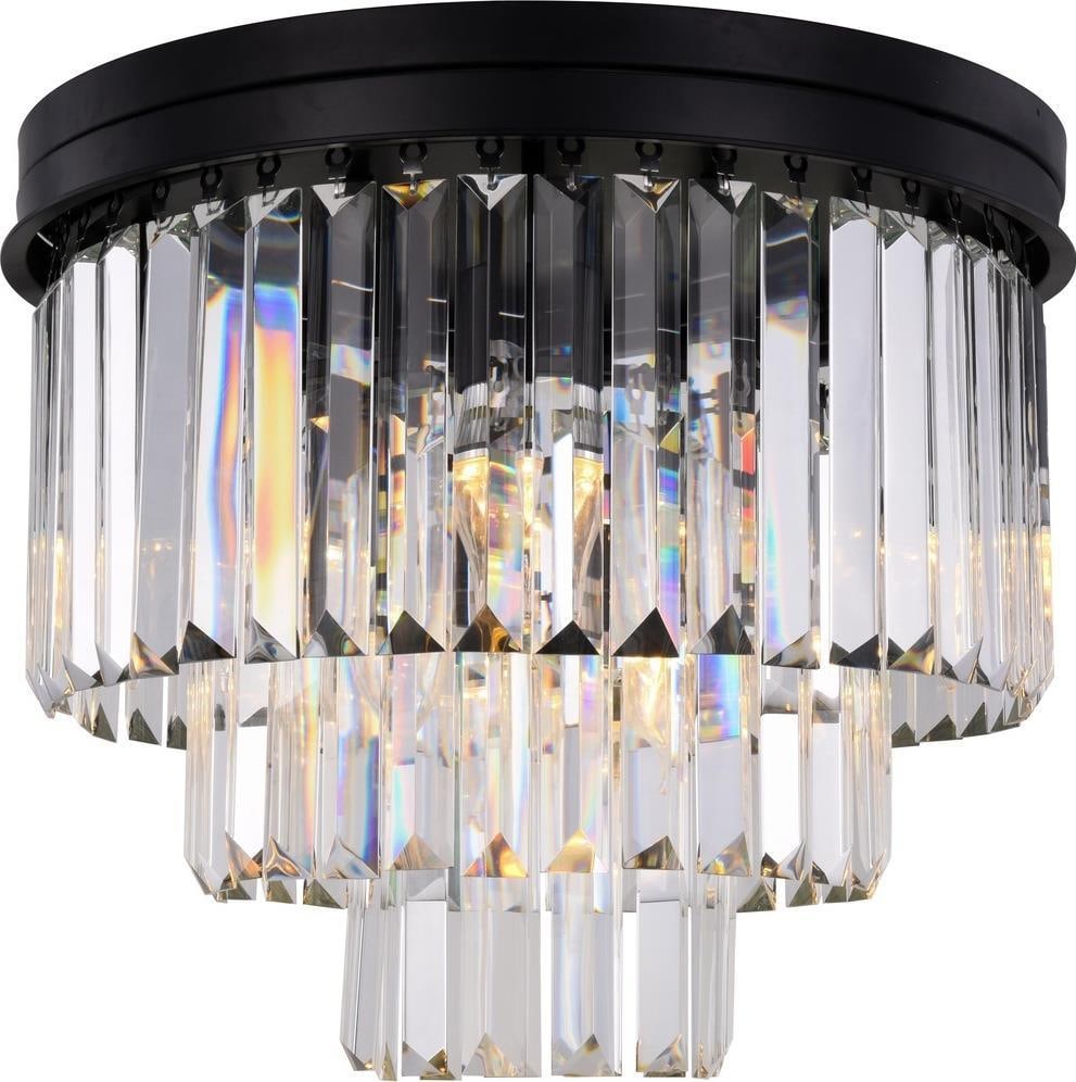 Elegant Lighting Sydney Flush-Mount Ceiling Light with Crystals (1 of 1)