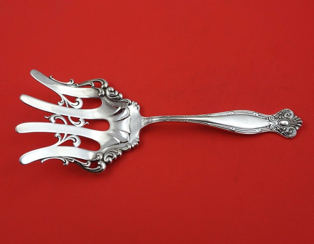 Towle Empire Sterling Silver Asparagus Serving Fork 9 Inch: Towle Empire Sterling Silver Asparagus Serving Fork 9 Inch This elegant serving fork is part of the Empire pattern by Towle, crafted from high-quality sterling silver. Measuring 9 inches, it is ideal