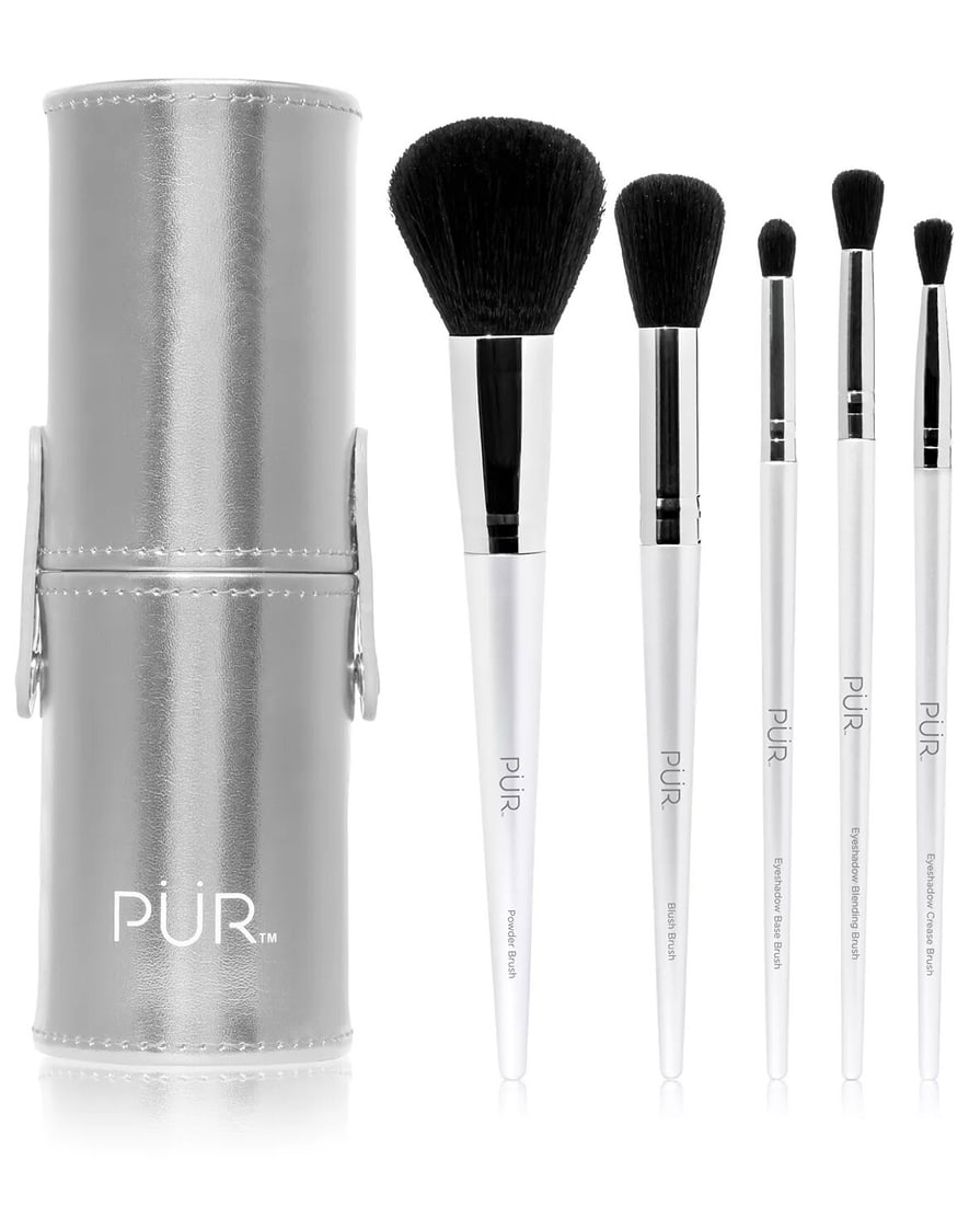 PUR 6-Piece Makeup Brush Set in Silver Case (1 of 3)