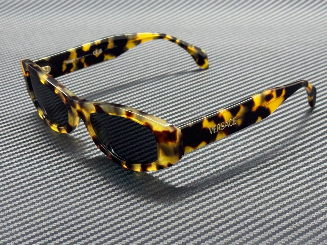 Versace VE4487 777 87 Yellow Havana Grey Women's Sunglasses with Authenticity Certificate: Versace VE4487 777 87 Yellow Havana Grey Women's Sunglasses with Authenticity Certificate Elevate your eyewear collection with these stunning Versace VE4487 sunglasses. Featuring a vibrant Yellow Hava