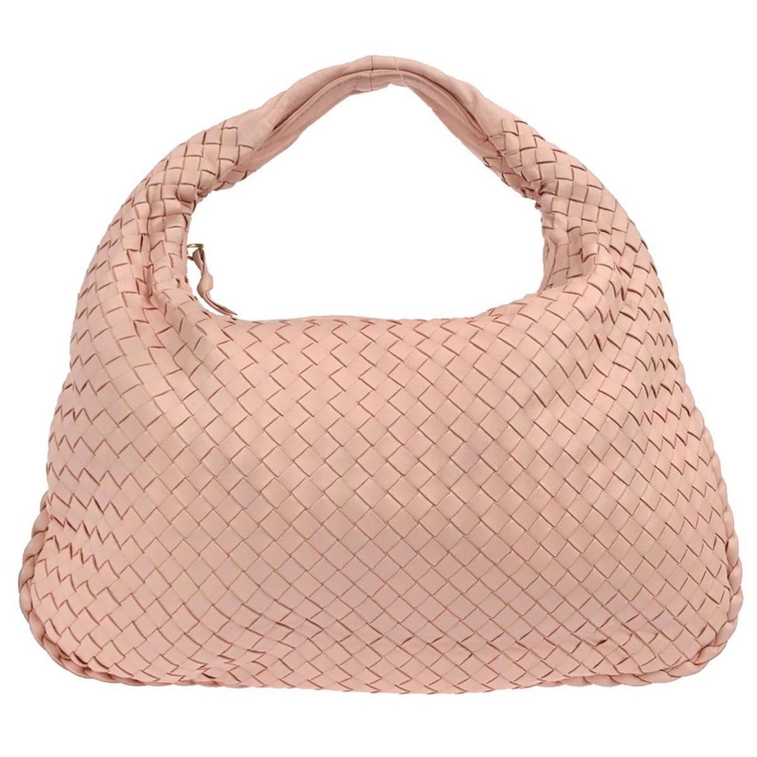 Bottega Veneta Intrecciato Medium Pink Lambskin Hobo Shoulder Bag 115653 (1 of 10)