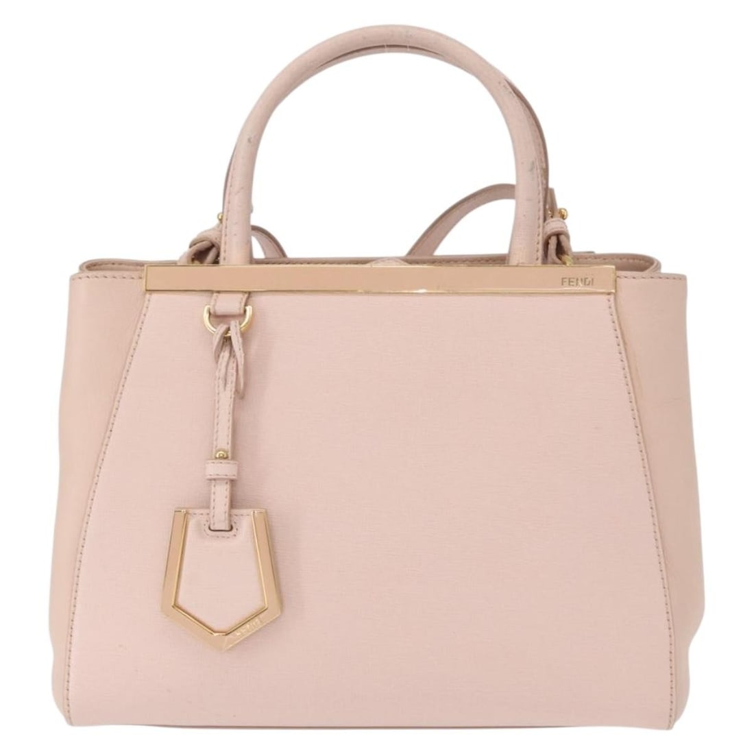 Beige Leather Fendi 2Jours Handbag 26cm by 21cm by 10cm (1 of 18)