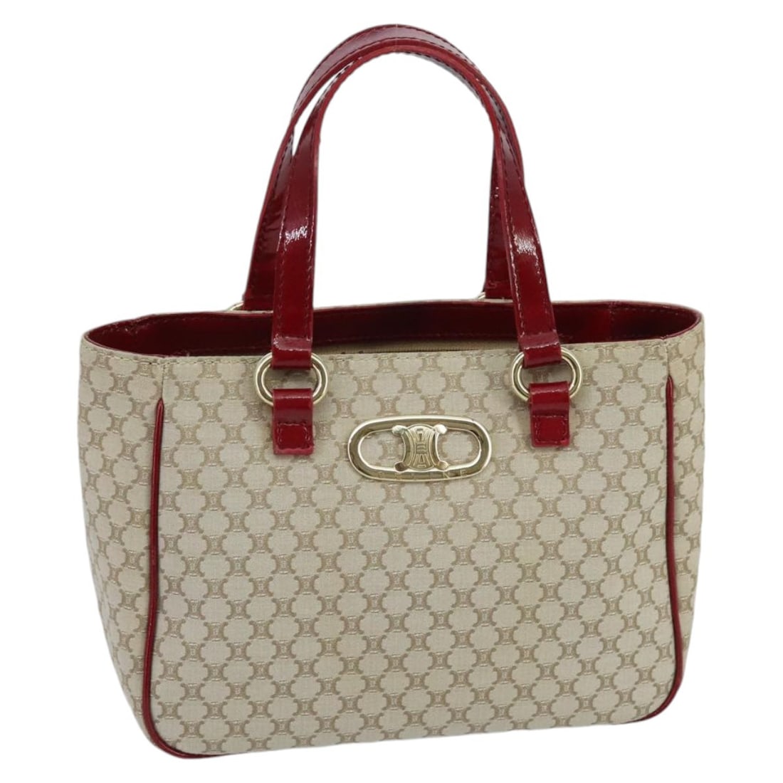 Celine Macadam Canvas Beige Gold Women's Handbag Made in Italy (1 of 18)