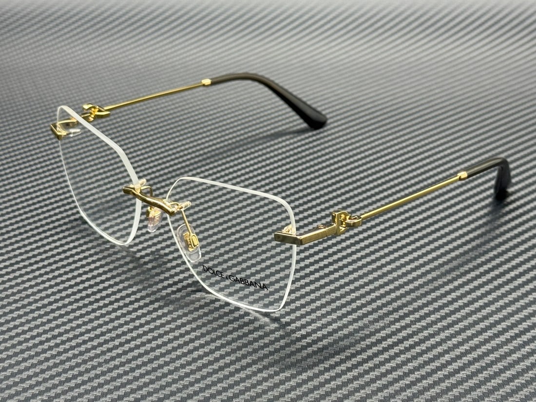 Women's Gold DG1363 02 Eyeglasses by Dolce & Gabbana 56mm Frame (1 of 4)