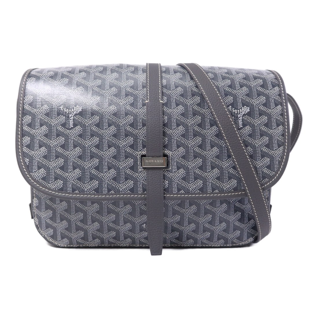 Belvedere MM Shoulder Bag in Gray Coated Canvas by Goyard SHW (1 of 17)