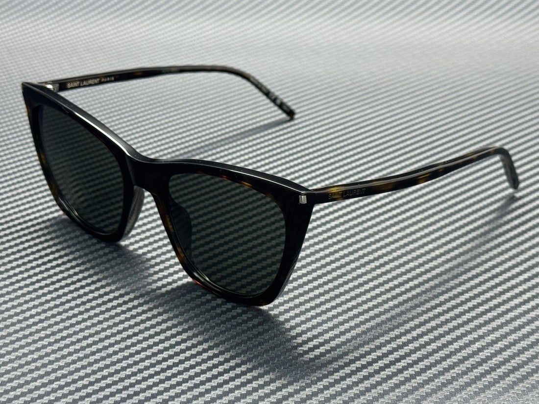 Saint Laurent SL 214 Kate Thin 002 Havana Grey 55mm Sunglasses (1 of 5)