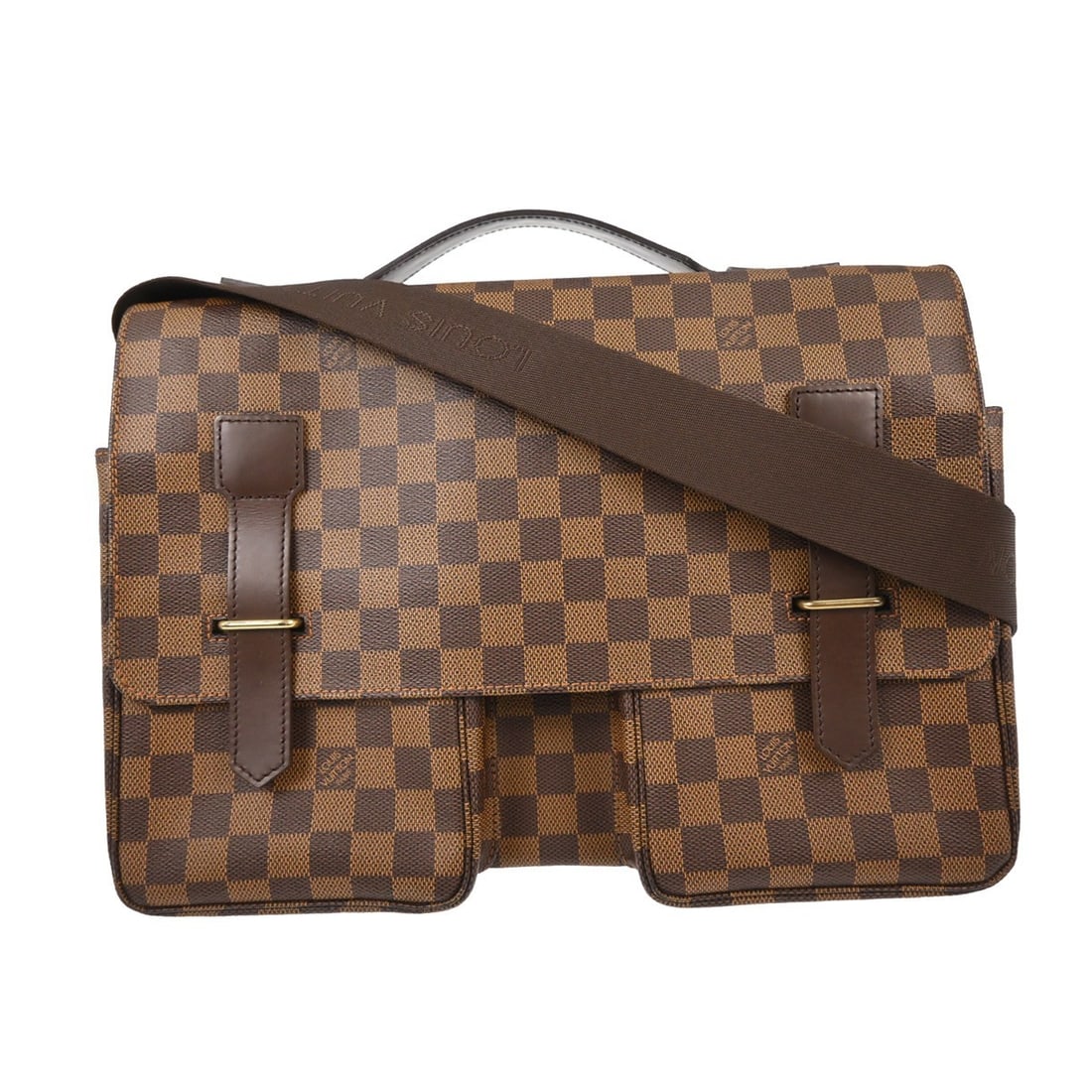 Louis Vuitton Broadway Damier Canvas Crossbody and Handbag N42270: Louis Vuitton Broadway Damier Canvas Crossbody and Handbag N42270 The Louis Vuitton Damier Broadway 2-way handbag features a brown Damier canvas leather exterior and an Alcantara lining. Designed for