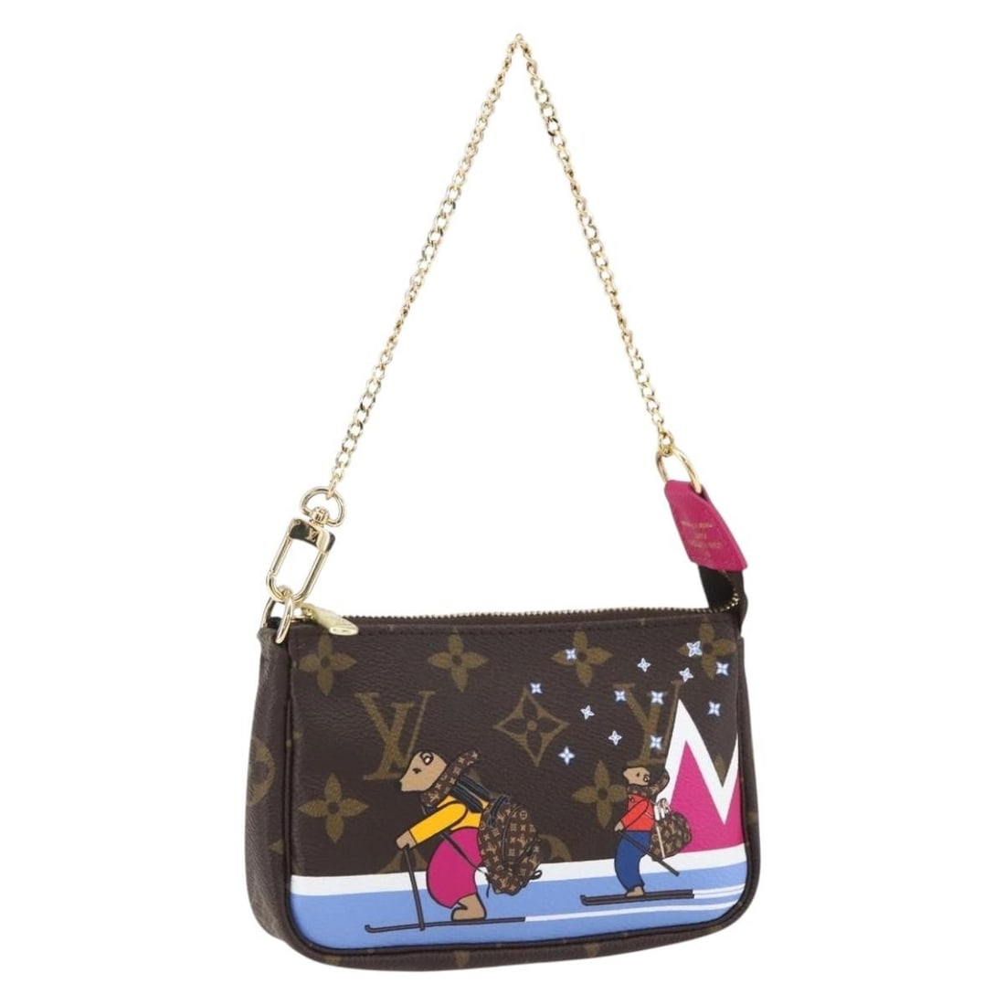 Louis Vuitton Mini Pochette Ski Bear Monogram Canvas Pouch M67769 with Box (1 of 18)