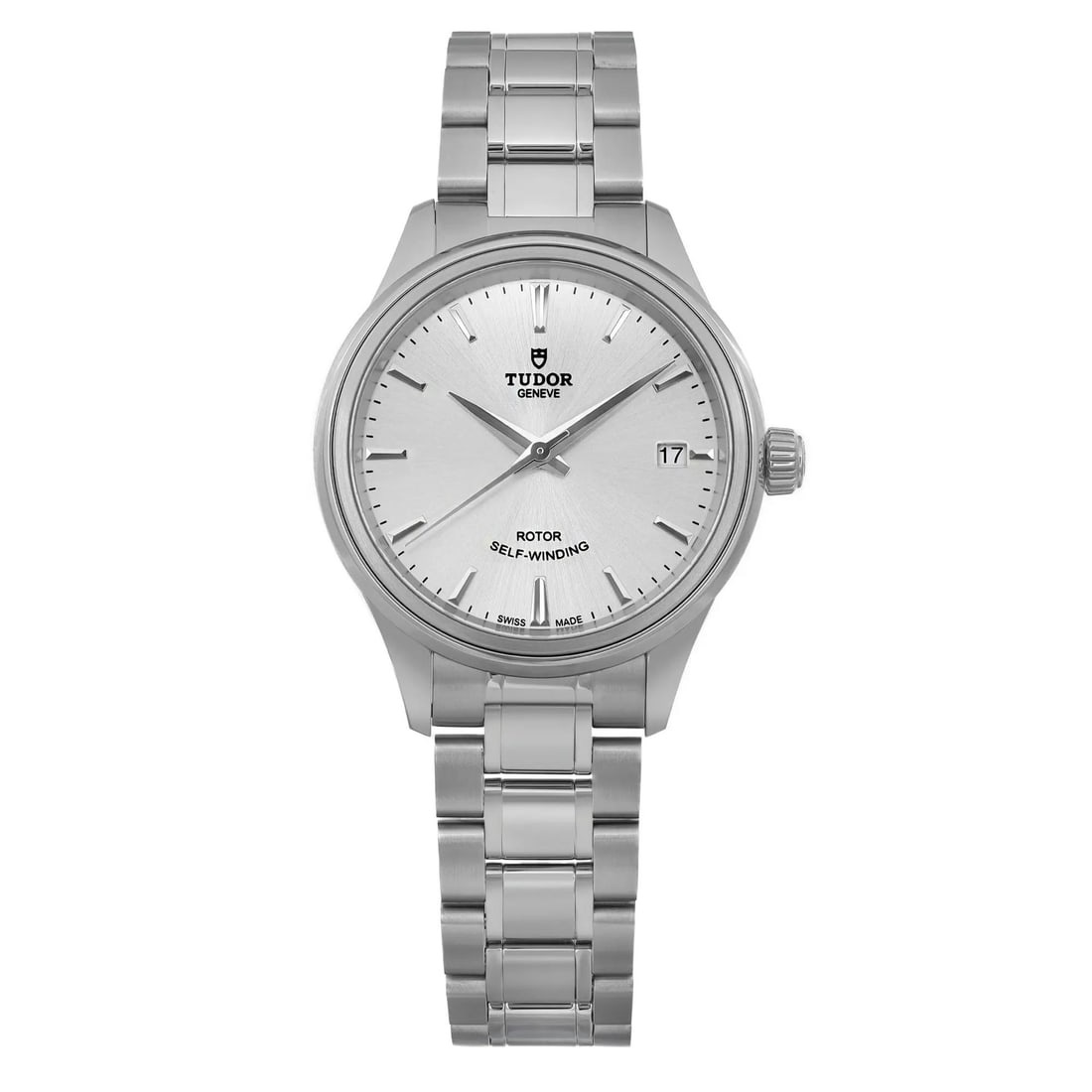 TUDOR Style 34mm Automatic Ladies Watch Silver Dial Stainless Steel with Box and Papers (1 of 7)