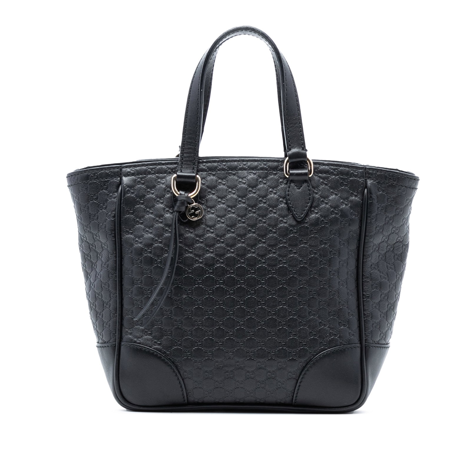 Gucci Bree Small Black Microguccissima Embossed Leather Satchel Bag: Gucci Bree Small Black Microguccissima Embossed Leather Satchel Bag This Gucci Small Microguccissima Bree Satchel features an embossed black leather body with flat leather handles and a top zip closur