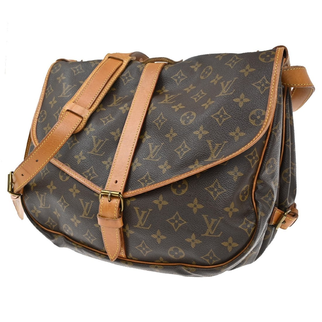 Louis Vuitton Monogram Leather Saumur Bag 35cm x 26cm x 24cm (1 of 16)