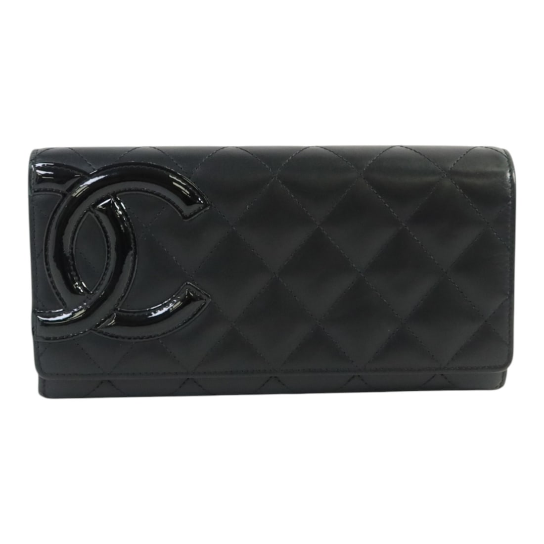 Cambon Black and Pink Long Bifold Wallet Calfskin Leather by CHANEL: Cambon Black and Pink Long Bifold Wallet Calfskin Leather by CHANEL This CHANEL Cambon long wallet features a classic bifold design crafted from black calfskin leather with pink accents. Designed for