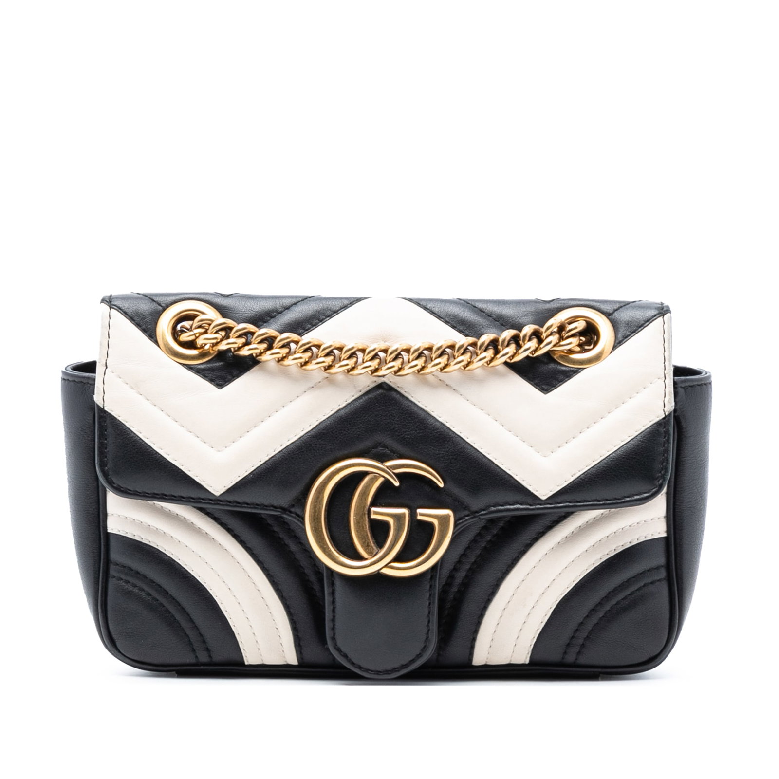 Gucci GG Marmont Small Black Matelasse Leather Chain Shoulder Bag (1 of 7)