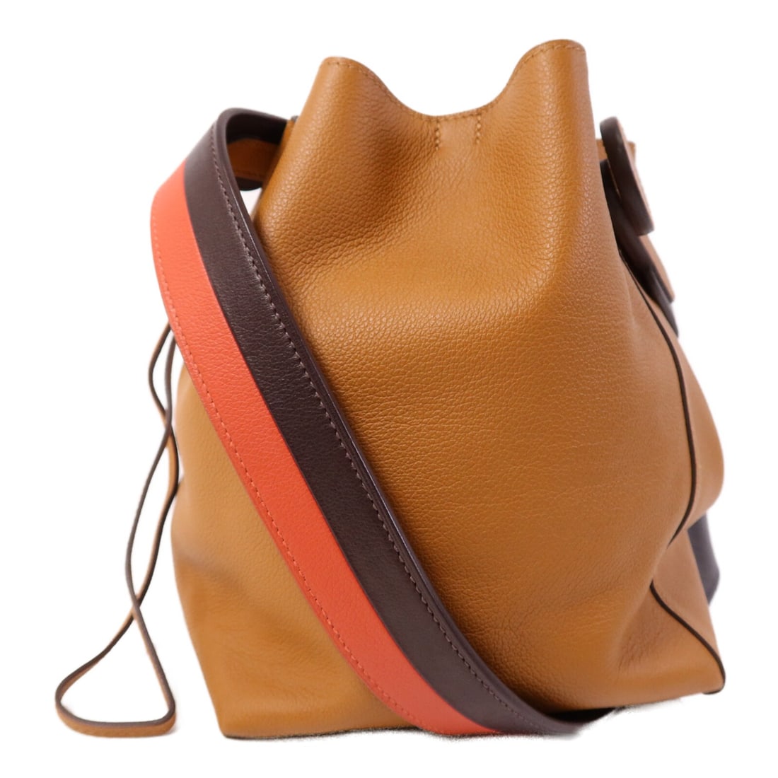 Hermes Licol 17 Toffee Brown Evercolor Leather Shoulder Bag (1 of 13)